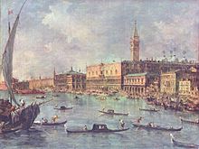 The Basin of San Marco in a painting by Francesco Guardi, painted in the 18th century Francesco Guardi 027.jpg