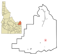 Location in Fremont County and the state of آیداهو ایالتی