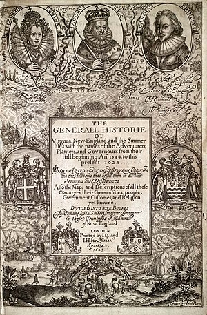 Cover of "The Generall Historie of Virgin...