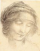 Study for the head of Saint Anne (c. 1502-1503).