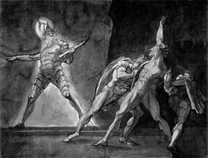 English: Henry Fuseli - Hamlet and his father'...