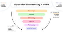 Theory of Science by Auguste Comte Hirearchy of the Sciences.svg