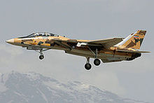 An IRIAF F-14 Tomcat landing at Mehrabad, Iran Iranian AF F-14 Tomcat landing at Mehrabad.jpg