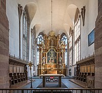 95. Platz: DXR mit Chor der Justinuskirche in Frankfurt-Höchst