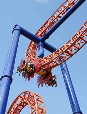 Kirnu, a steel roller coaster in Linnanmäki. S...