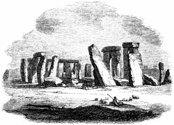 The present arrangement of the ruin of Stonehenge, gravure de Charles Knight illustrant son Old England: A Pictorial Museum, 1845.