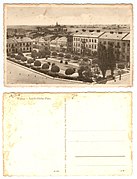 Carte postale de l’Adolf-Hitler-Platz, à Kutno, en Pologne occupée.
