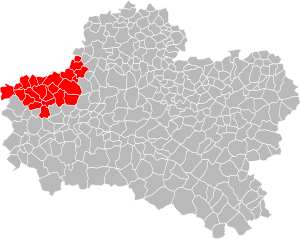 Lage der CC de la Beauce Loirétaine im Département Loiret