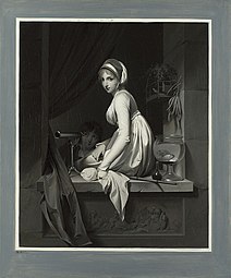 《窗边的女孩》（1799年之后），今藏于伦敦国家美术馆。