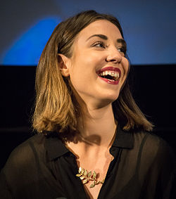 Madeleine Martin under presentationen av filmen Odödliga i Filmhuset i Stockholm 2015.