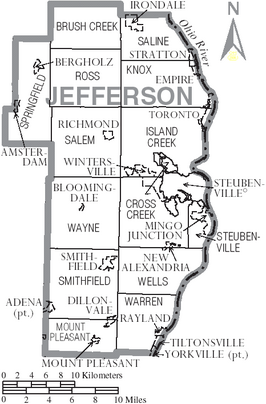 Kaart van Jefferson County