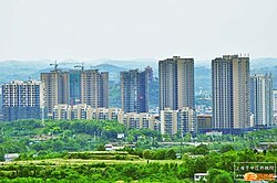 Skyline of Zhongjiang County