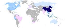 Bản đồ phân bố Tiếng Hoa