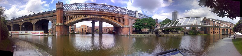 Panorama sur Castlefield dans le Grand Manchester.