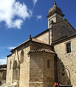 Colegiata de San Quirico d'Orcia. Junto a ella se sitúa el albergue para peregrinos.