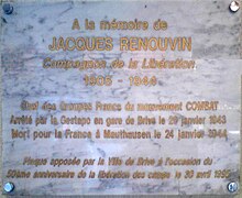 Plaque commémorative.