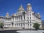 Port of Liverpool Building and Stone Balustrade, Iron Gates and Piers