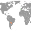 نقشهٔ موقعیت پاراگوئه و پرتغال.