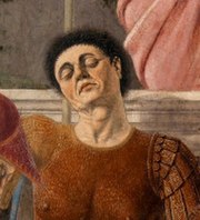 A self-portrait, detail of fresco