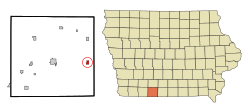 Location of Kellerton, Iowa