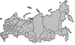 Kalininggrad oblasts placering i Rusland