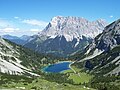 The Seebensee in front of the Wetterstein mountains