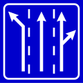 Uses of lanes at an intersection