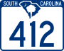 South Carolina Highway 412 marker