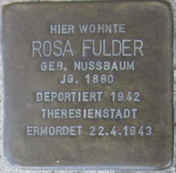 File:Stolperstein Würzburg Fulder Rosa geb Nussbaum.jpeg