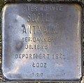 Stolperstein für Sofie Antmann (Zwirner Straße 33)