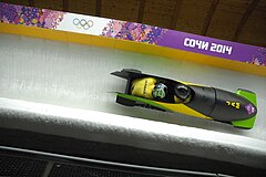 Two-man bobsleigh, 2014 Winter Olympics, Jamacia run 3.JPG