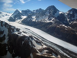 English: Aerial view of the upper half of the ...