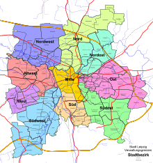 Stadtbezirke and Ortsteile of Leipzig Verwaltung Leipzig.svg