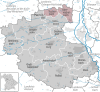 Lage der Verwaltungsgemeinschaft Obermichelbach-Tuchenbach im Landkreis Fürth