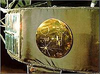 Le disque fixé sur la sonde Voyager.