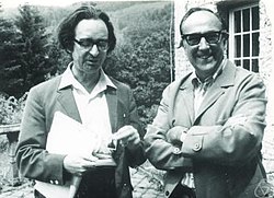 Frank Harary (balra) Klaus Wagnerrel (Oberwolfach, 1972)