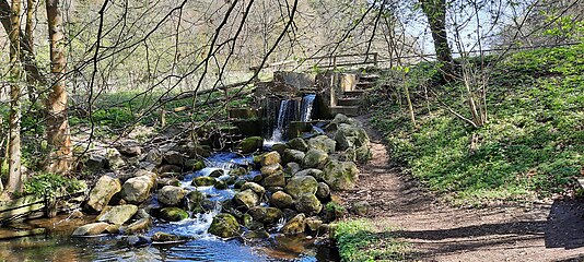 Wehr der ehemaligen unteren Pansdorfer Mühle an der Kalten Beek.