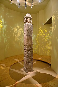 The Zbruch Idol on display at the Krakow Archaeological Museum "Swiatowid (cult statue)", Krakow 2013.2.jpg