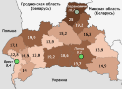 Смертность по районам области (2017)