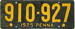Номерной знак Пенсильвании 1925 года.jpg