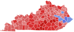 2002 United States Senate election in Kentucky results map by county.svg