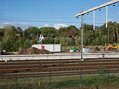 Oldenzaal, Bau des neuen Bahnsteiggleises 1b