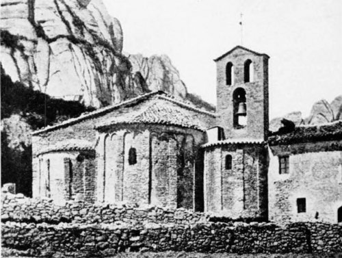 Abside de Santa Cecilia de Montserrat (Catalogne)