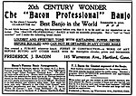Миниатюра для Файл:Advertisement, Bacon Profession Banjo, Cadenza magazine, September 1905, p53.jpg