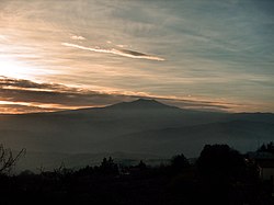Il monte Amiata al tramonto