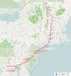 Map of the Vermonter route Amtrak Vermonter.svg