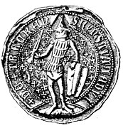 Authentisches Siegel des Herzogs Kęstutis mit lateinischen Worten