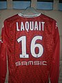 Maillot gardien de l'Evian-Thonon-Gaillard FC (saison 2013-2014), floqué Bertrand Laquait.