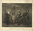 Bezoek Willem III aan vader van de gesneuvelde generaal Johan Harmen Rudolf Köhler door Johannes Hinderikus Egenberger