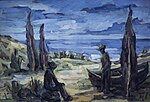 Fischer am Strand (1918), Kunstmuseum Ahrenshoop